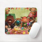 Teatime im Wald mit Waldfreunden Mousepad (Mit Mouse)