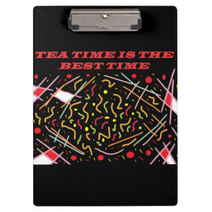 Teatime ist der beste Time Art Design Taschenordne Klemmbrett
