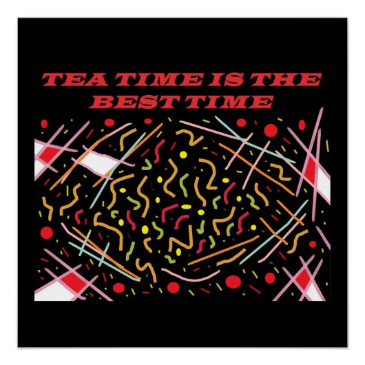 Teatime ist der beste Zeitkunst Design Leinwand Pr Poster (Vorderseite)