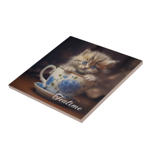 Teatime Kitten Fliese (Seite)