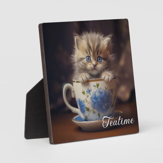 Teatime Kitten Fotoplatte (Vorderseite)