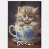 Teatime Kitten Magnet (Vorderseite)