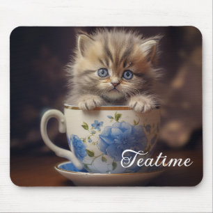 Teatime Kitten Mousepad