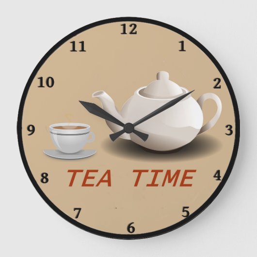 Teatime-Küchenuhr Große Wanduhr (Vorderseite)