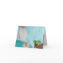 Teatime mit Frederick: Grußkarte 4"x5.6"