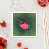 Teatime Pink Tea Pot Serviette (Beispiel)