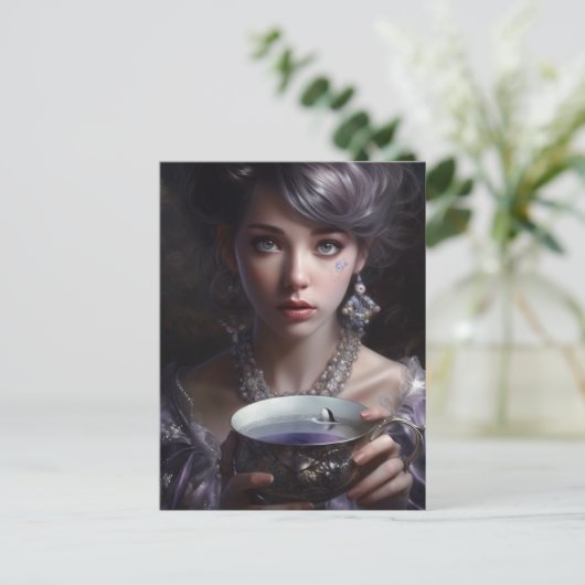 Teatime Postcard Postkarte (Stehend Vorderseite)