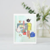 Teatime Postkarte (Stehend Vorderseite)