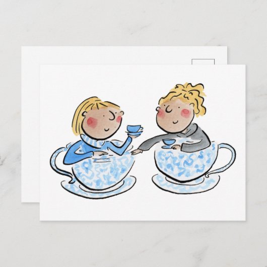 Teatime Postkarte (Vorne/Hinten)