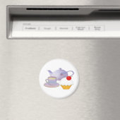 Teatime und Kirschkuchen Kunstgeschenke Magnet (In Situ (Geschirrspüler))