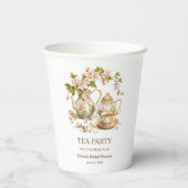 Teatro Flora Tea Party Zeit für Tee Brautparty Pappbecher (Rückseite)