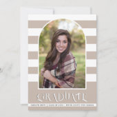 Teaupe Class of 2023 arch Foto Abschluss Ankündigung (Vorderseite)