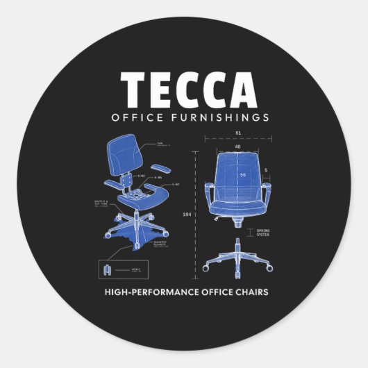 Tecca Office Furnishings - High Performance Office Runder Aufkleber (Vorderseite)