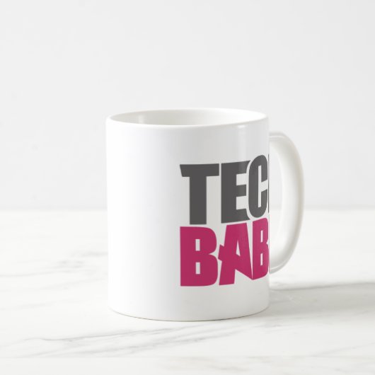 Tech Babe. Kaffeetasse (VorderseiteRechts)