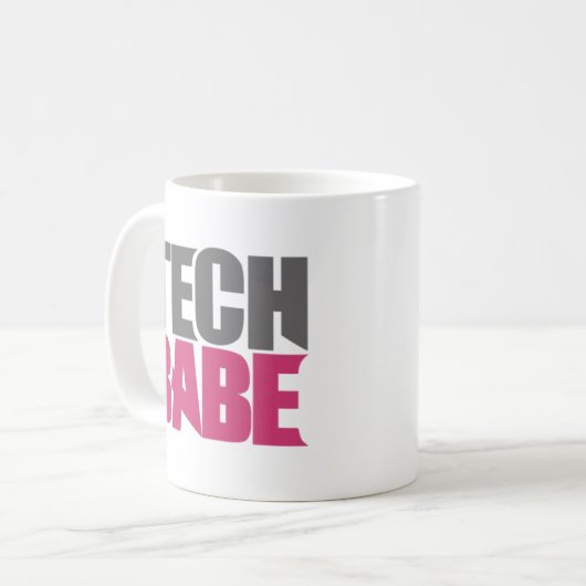 Tech Babe. Kaffeetasse (Vorderseite Links)