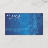 Tech Blue | Minimalistischer moderner Tech QR-Code Visitenkarte (Vorderseite)