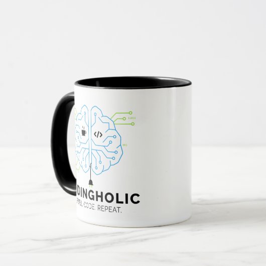 Tech Brain Coding Combo Mug Set Tasse (Vorderseite Links)