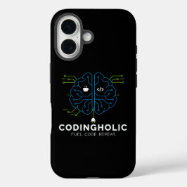 Tech Brain Coding For Programmers & Coders iPhone 16 Hülle
