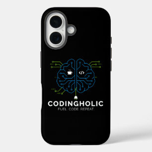 Tech Brain Coding Für Programmierer & Coder iPhone 16 Hülle