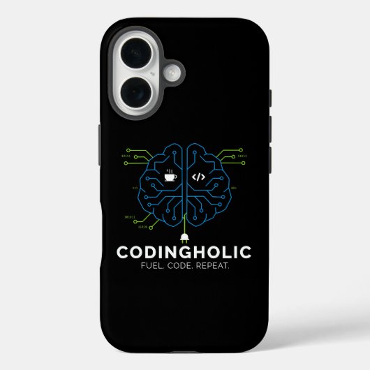 Tech Brain Coding Für Programmierer & Coder Case-Mate iPhone Hülle (Rückseite)