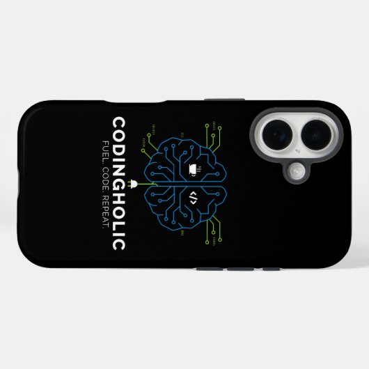 Tech Brain Coding Für Programmierer & Coder Case-Mate iPhone Hülle (Rückseite (Horizontal))