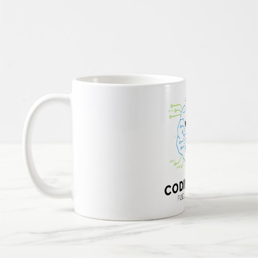 Tech Brain Coding Mug for Programmers & Coders Kaffeetasse (Links)