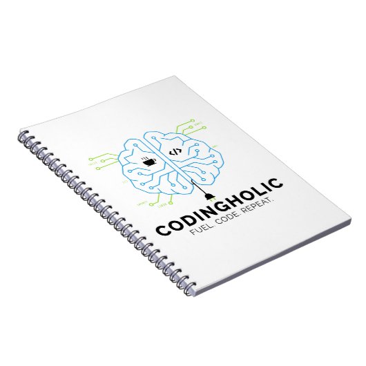 Tech Brain Coding Notebook for Programmers Notizblock (Rechte Seite)