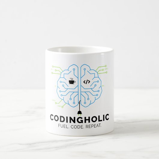 Tech Brain Coding Tasse für Programmierer & Coder (Mittel)