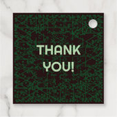 Tech Code Party Danke-Tag Geschenkanhänger (Rückseite)