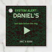 Tech Code Party Danke-Tag Geschenkanhänger (Vorderseite)