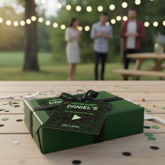 Tech-Code-Party-Dankeschön-Tag Geschenkanhänger