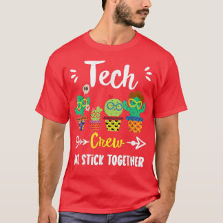 Tech Crew, Funny Niedlich School Cactus Team Tech  T-Shirt