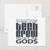 Tech Crew Gods Postkarte (Vorne/Hinten)