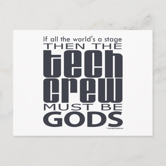 Tech Crew Gods Postkarte (Vorderseite)