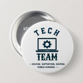 💻 Tech Crew IT-Support-Team 💻 Button (Vorne & Hinten)