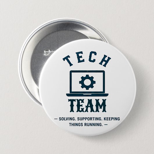 💻 Tech Crew IT-Support-Team 💻 Button (Vorne & Hinten)