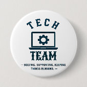 💻 Tech Crew IT-Support-Team 💻 Button (Vorderseite)
