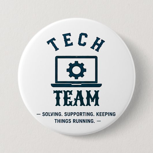 💻 Tech Crew IT-Support-Team 💻 Button (Vorderseite)