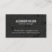 Tech Cyber Shield-Logo | Geometrischer Hintergrund Visitenkarte (Rückseite)