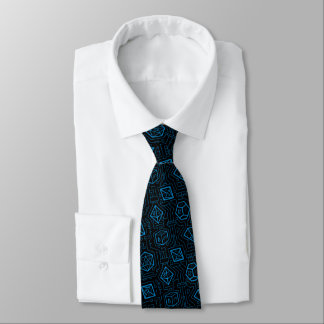 Tech D20 Muster (blau) Neck Tie Krawatte