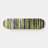 Tech Decode - Schwarz und Weiß auf Gelb Skateboard (Horizontal)