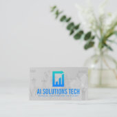 Tech-Dokument-Logo | Finanzdiagramm Visitenkarte (Stehend Vorderseite)