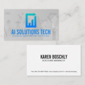 Tech-Dokument-Logo | Finanzdiagramm Visitenkarte (Vorne/Hinten)