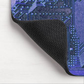 Tech Electronics, blaues Cyber-Schalttafel Mousepad (Ecke)