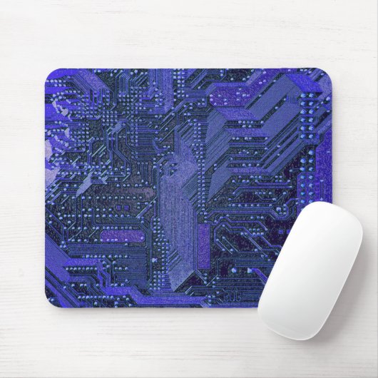 Tech Electronics, blaues Cyber-Schalttafel Mousepad (Mit Mouse)