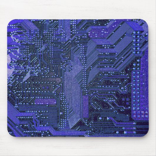 Tech Electronics, blaues Cyber-Schalttafel Mousepad (Vorne)