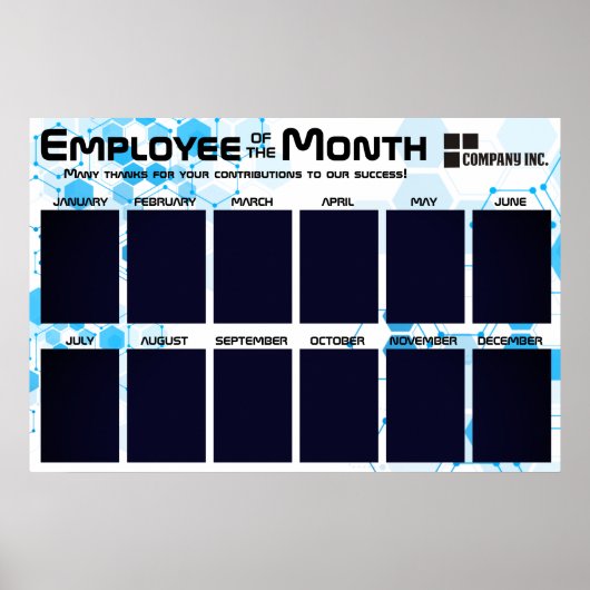 tech employee of the month display for 4x6 photos poster (Vorne)