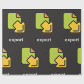 Tech Export Icon Digitaler Datenbestand Geschenkpapier (Flach)