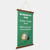 Tech-Free-Zone-Willkommens-Wandteppich-Set Wandteppich Mit Holzrahmen (Gewinkelt)