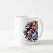 Tech Fusion Design für modernes ästhetisches T-Shi Kaffeetasse (VorderseiteRechts)